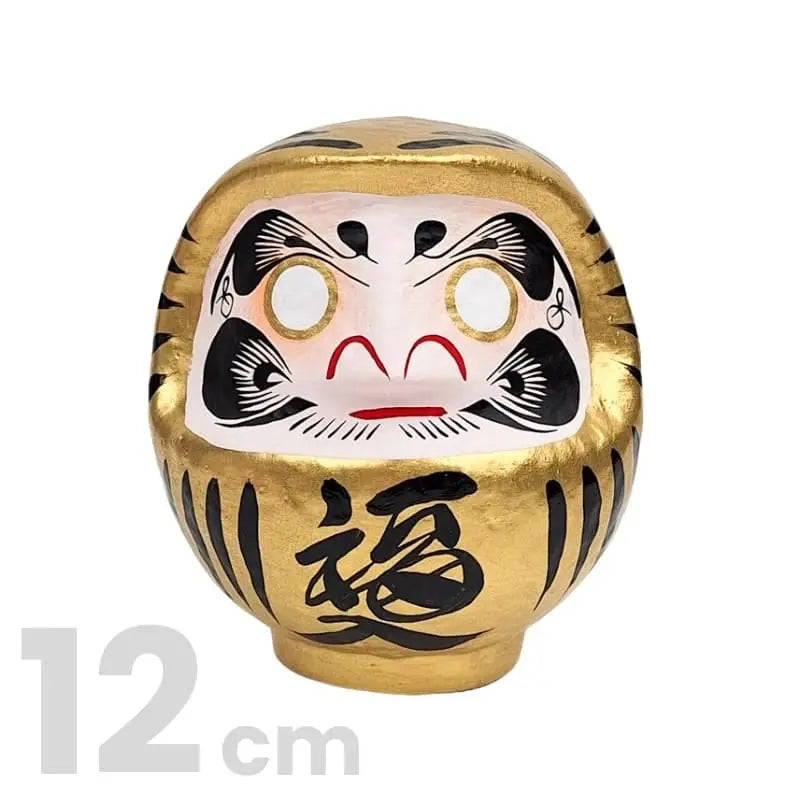 Daruma d'oro giapponese - da 9 a 15 cm - 12 cm