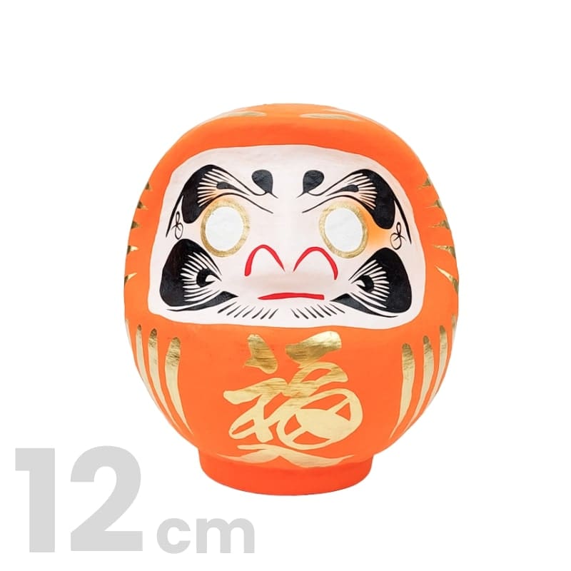 Daruma giapponese arancione - da 9 a 15 cm - 12 cm