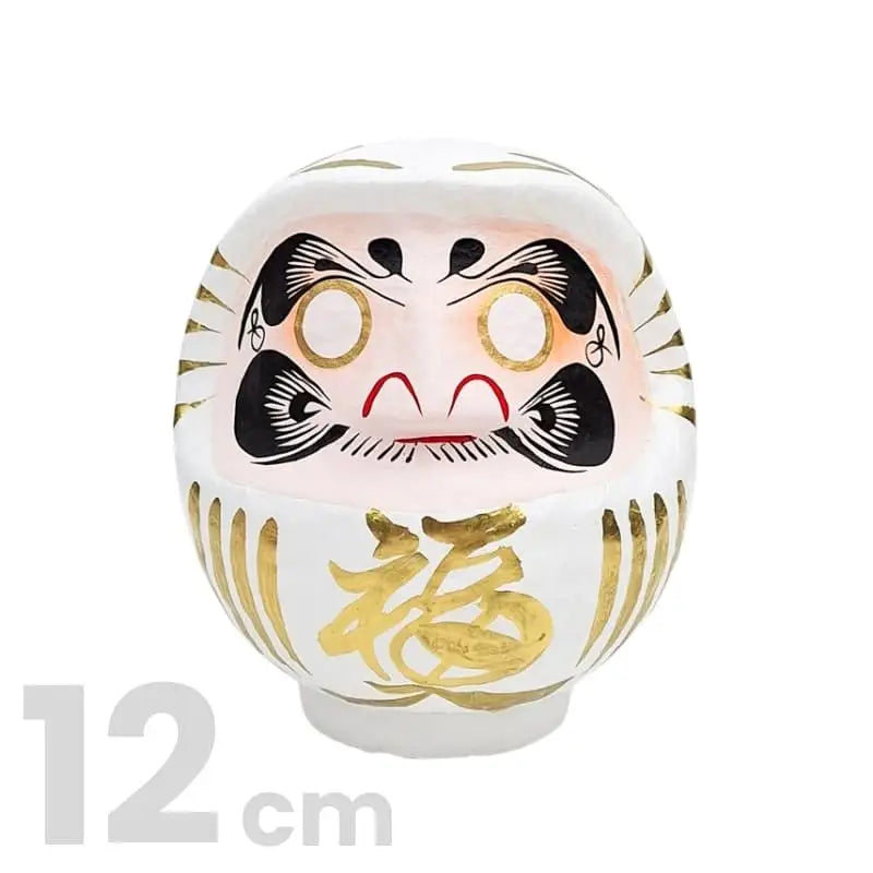Daruma giapponese bianca - da 9 a 15 cm - 12 cm