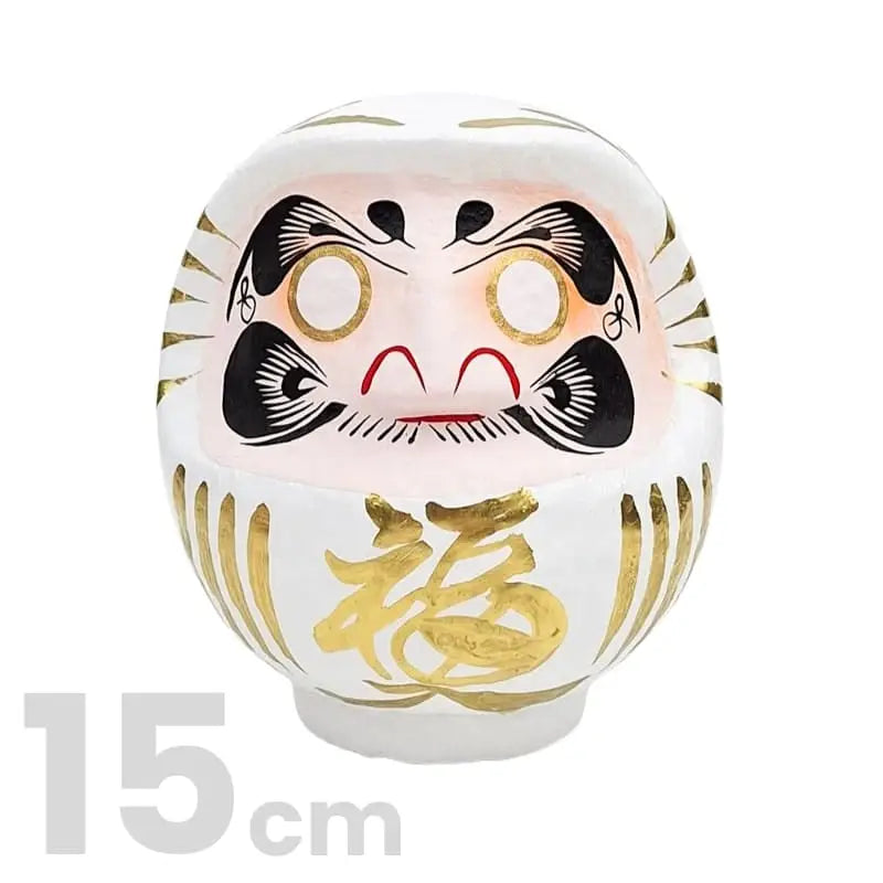 Daruma giapponese bianca - da 9 a 15 cm - 15 cm