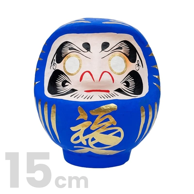 Daruma blu giapponese - da 9 a 15 cm