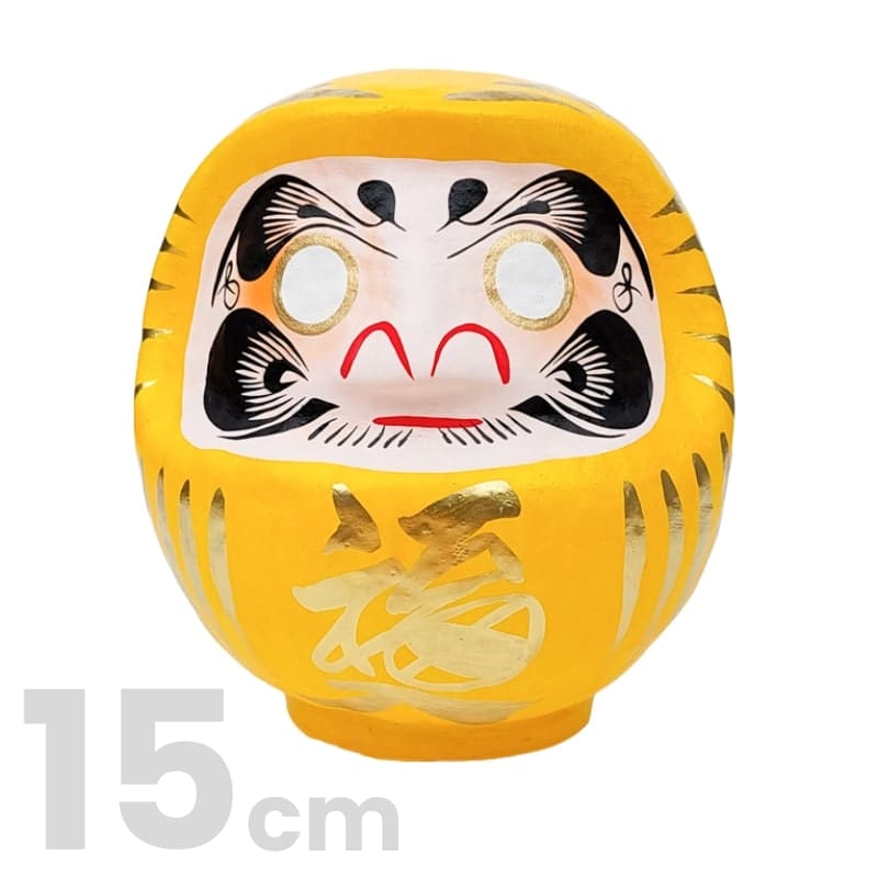 Daruma giapponese gialla - da 9 a 15 cm - 15 cm