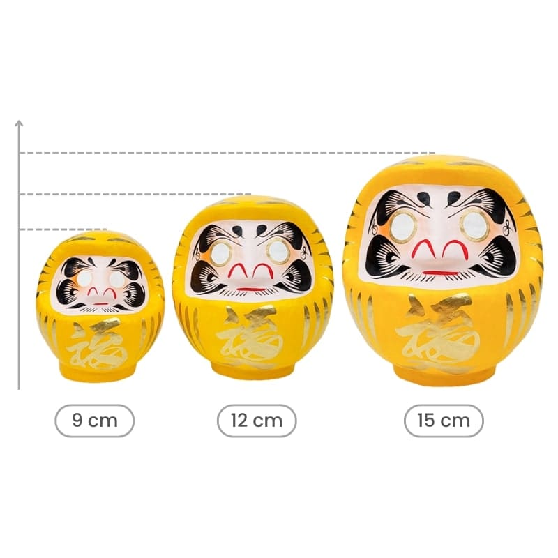 Daruma gialla giapponese - da 9 a 15 cm