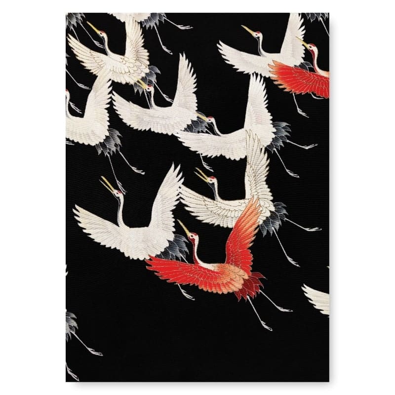Dipinto giapponese Volo di gru