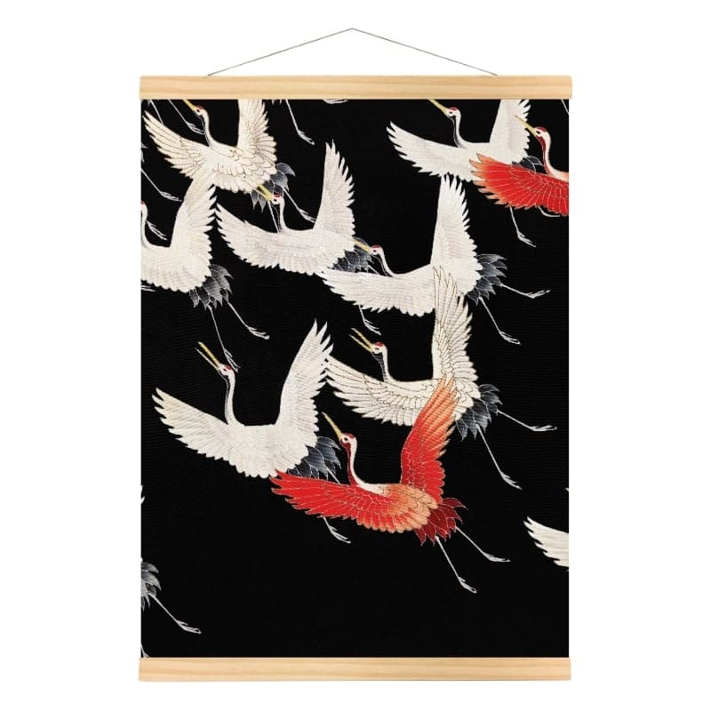 Dipinto giapponese Volo di gru