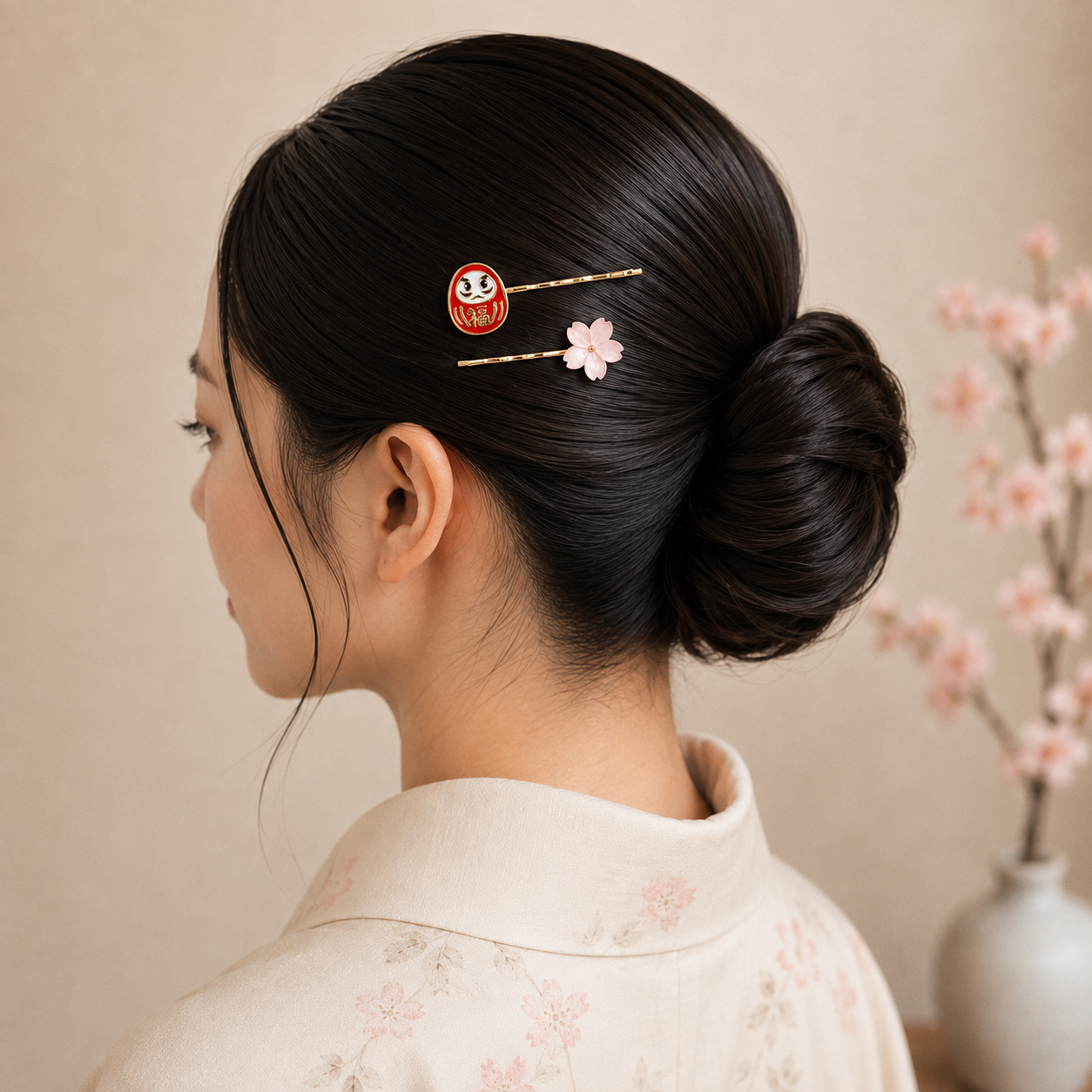 Fasce per capelli giapponesi Daruma & Sakura