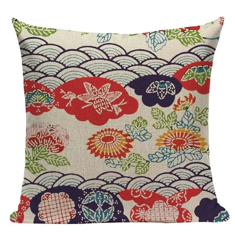 Federa con motivo giapponese - Shunjuu - 45 x 45 cm