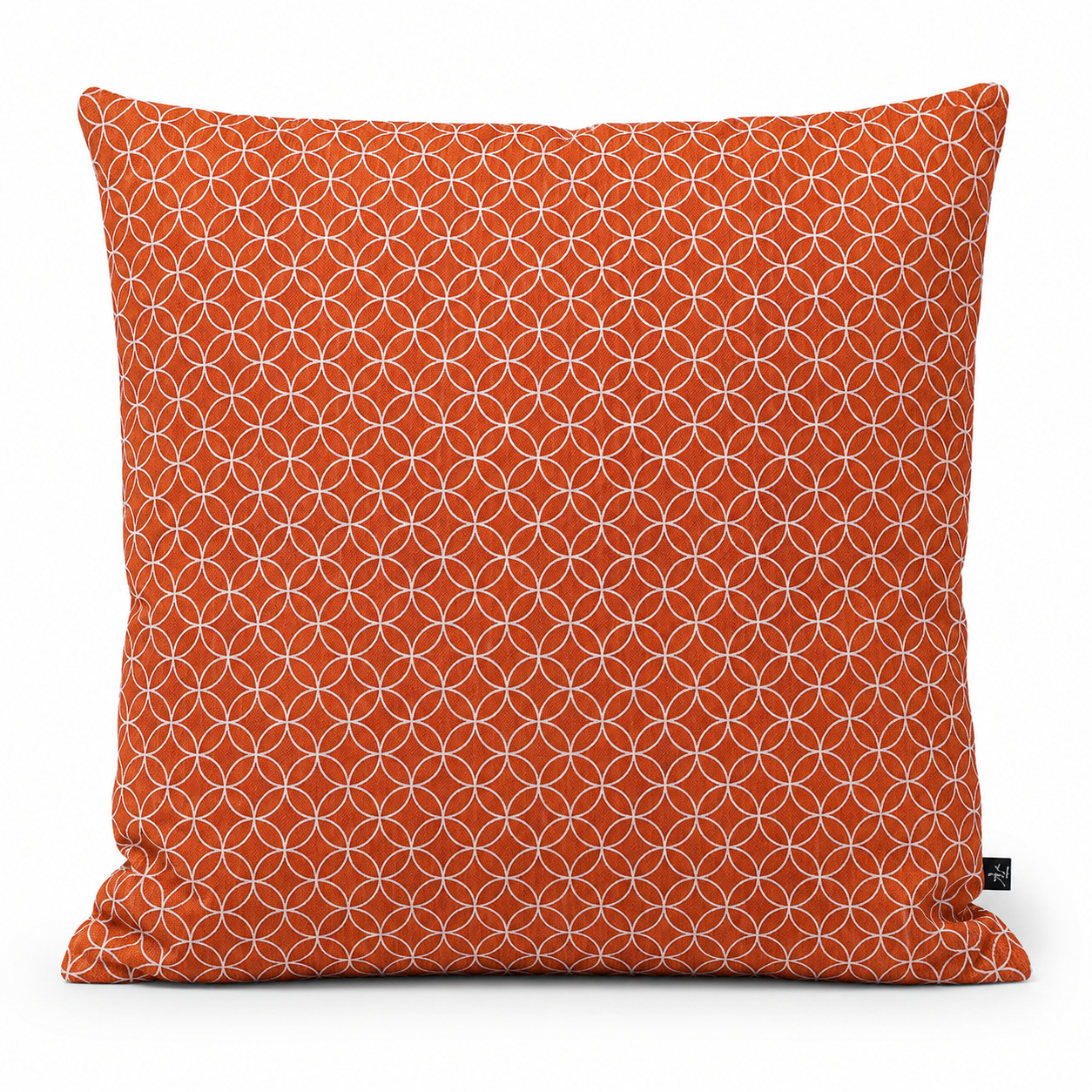 Federa Giapponese Motivo Shippo Arancione - 50x50 cm