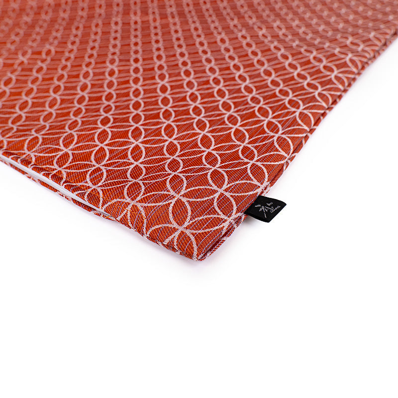 Federa Giapponese Motivo Shippo Arancione - 50x50 cm
