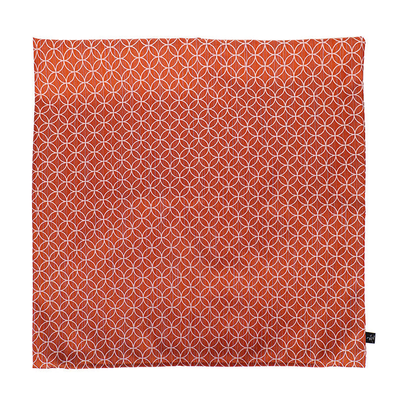 Federa Giapponese Motivo Shippo Arancione - 50x50 cm