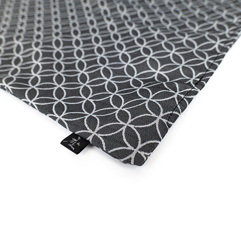 Federa Giapponese Motivo Shippo Grigio - 50x50 cm