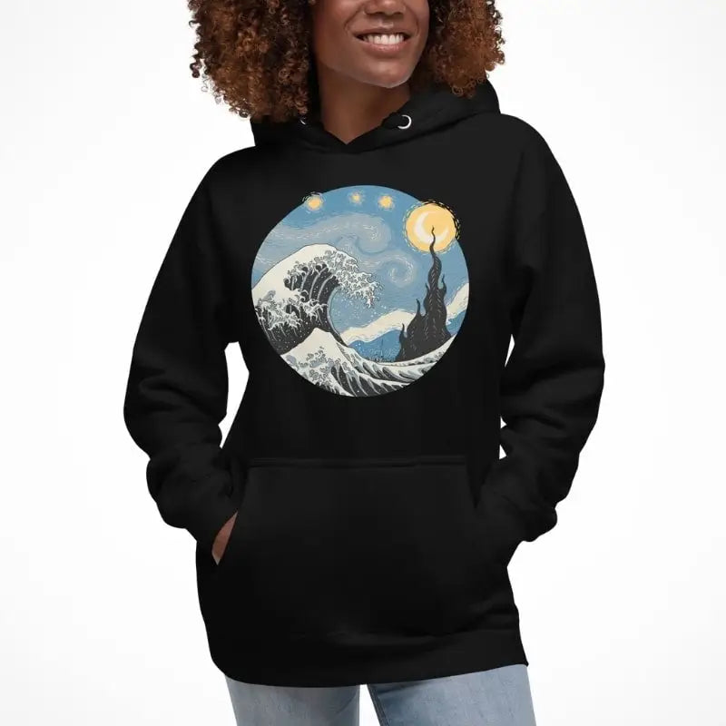 Felpa Japanese Wave & Starry Night