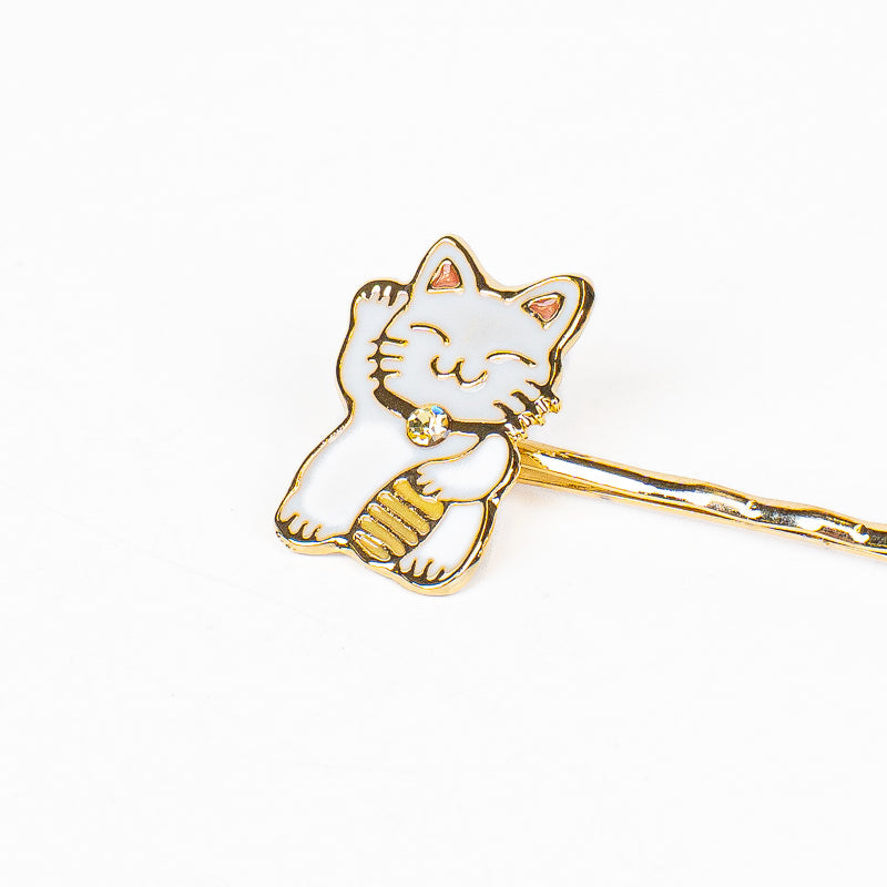 Fermagli per capelli giapponesi Maneki-Neko e Sakura