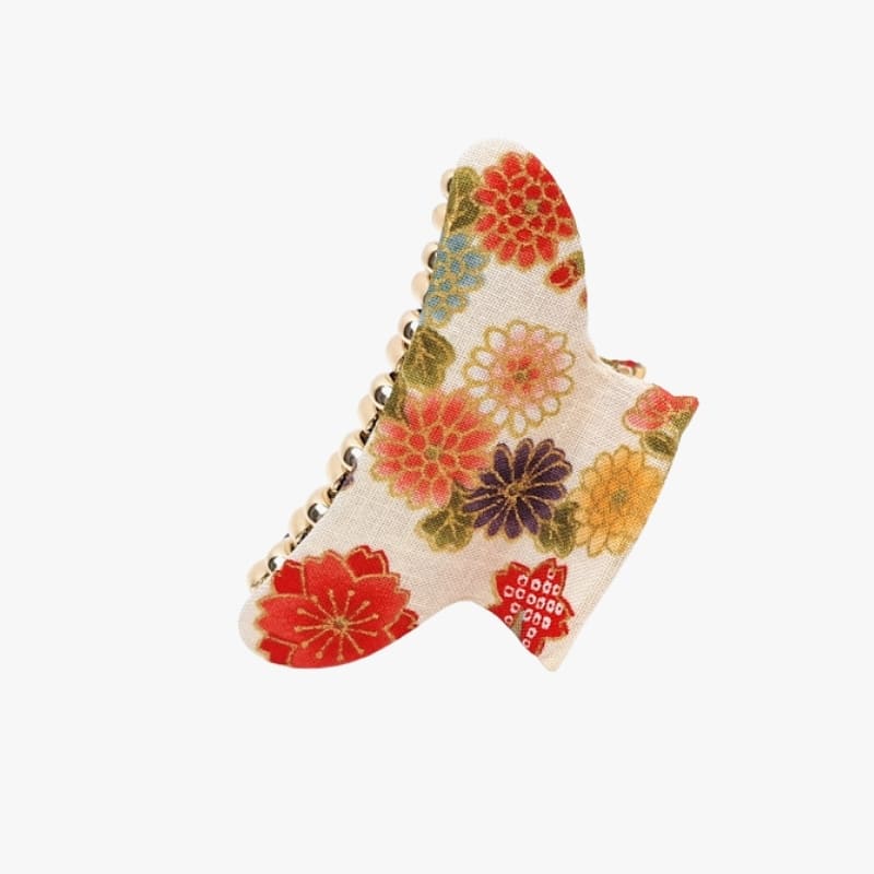 Fermaglio giapponese per capelli Tessuto bianco