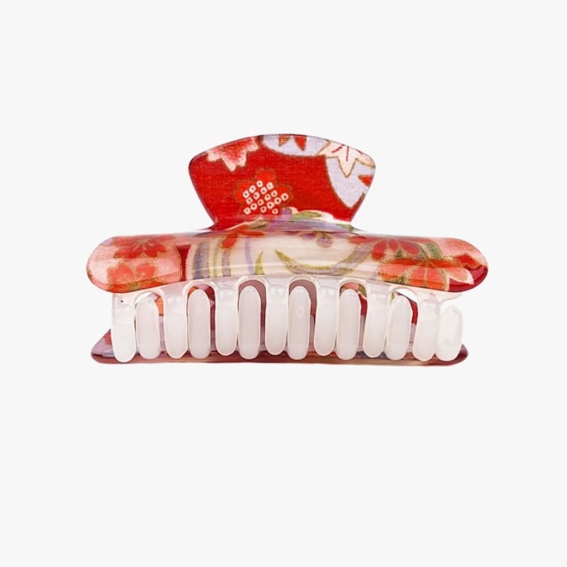 Fermaglio per capelli giapponese rosso