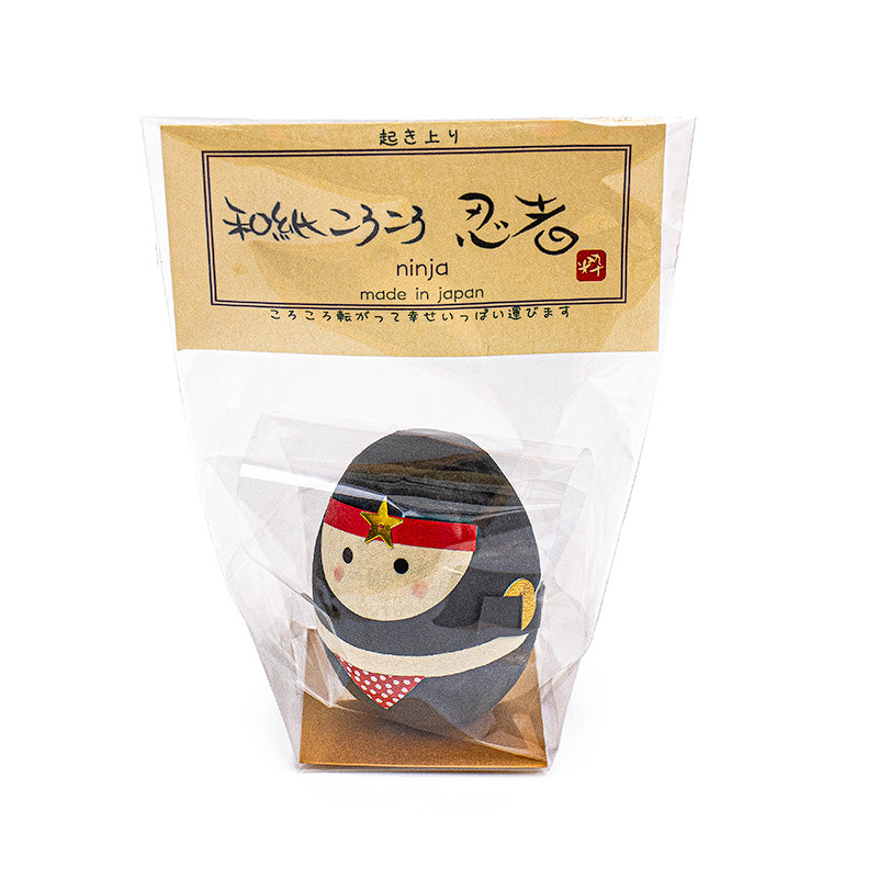 Figura Okiagari in Carta Washi - Ninja