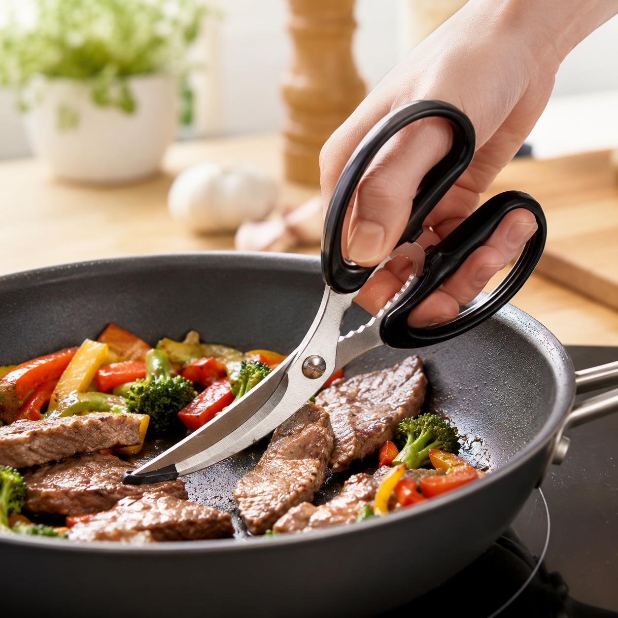 Forbici da Cucina Giapponesi in Acciaio Inox Anti-Graffio