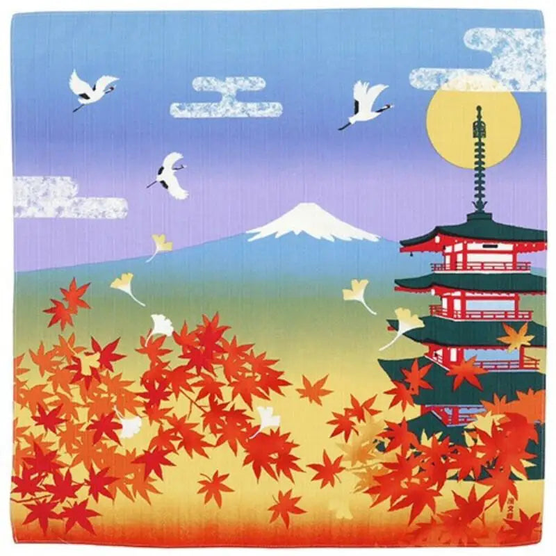 Furoshiki giapponese autunnale - 50 cm x 50 cm