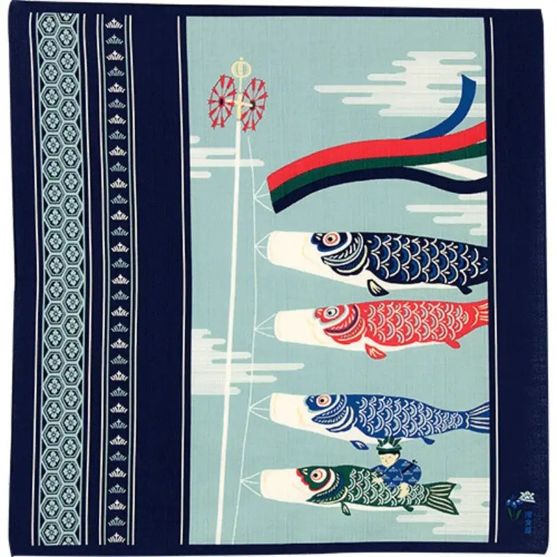 Furoshiki Koïnobori giapponese - 50 cm x 50 cm