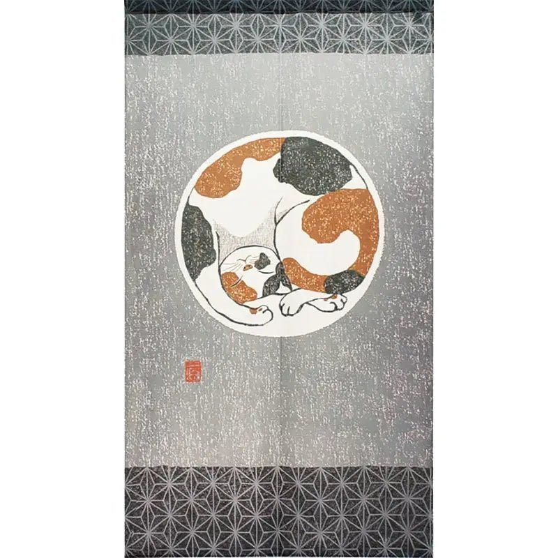 Gatto giapponese Noren Asanoha