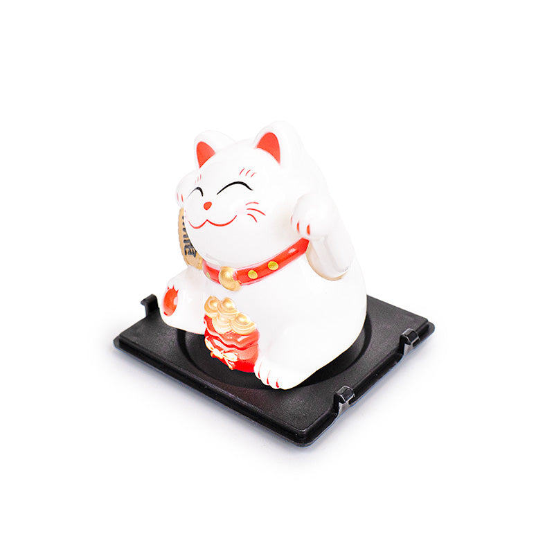 Gatto Maneki Neko Solare Articolato - Fortuna