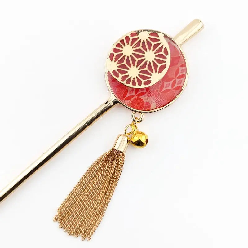 Giapponese Kanzashi Asanoha Rosso