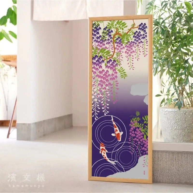 Glicine e Koi giapponese Tenugui