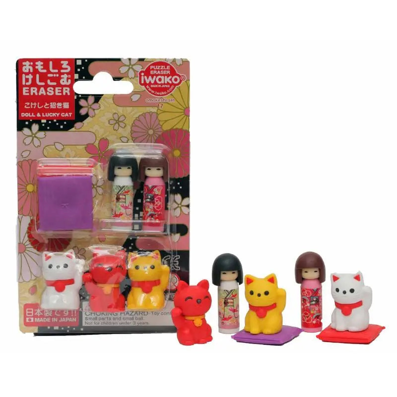Gomma da cancellare giapponese Iwako Maneki Kokeshi