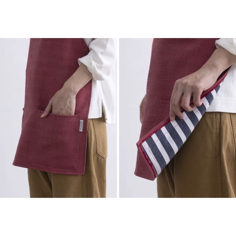 Grembiule giapponese corto unisex rosso