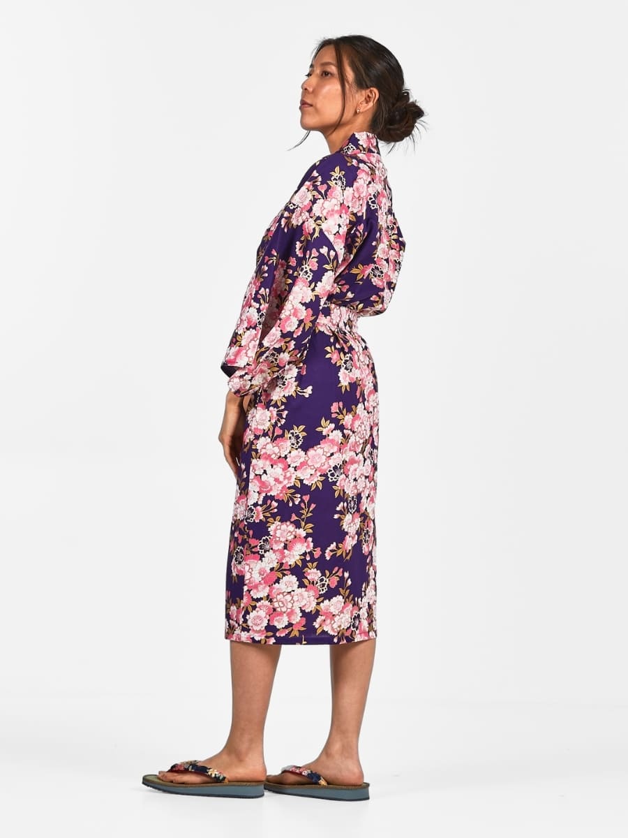 Happi Kimono Da Donna A Fiori Sakura - Taglia unica