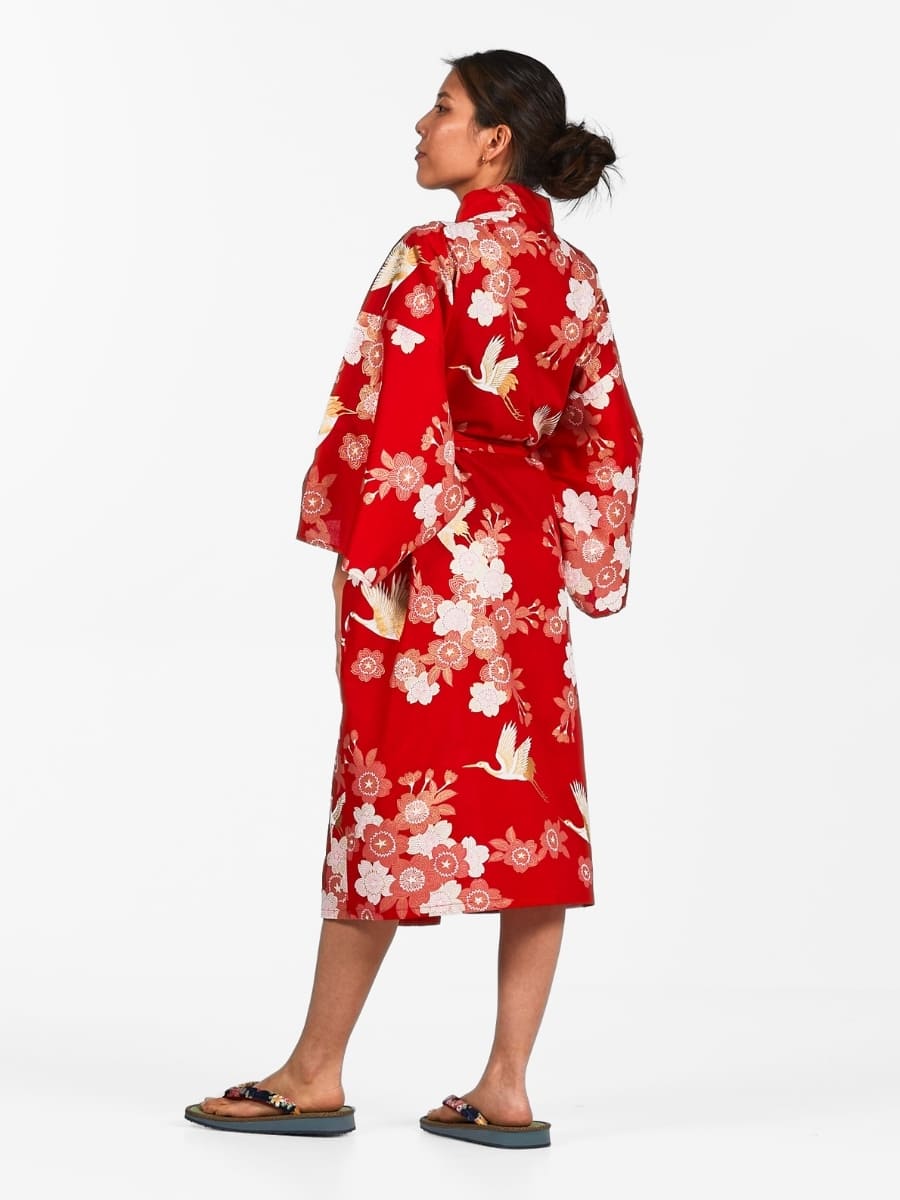 Happi Kimono Da Donna Sakura To Tsuru - Taglia unica