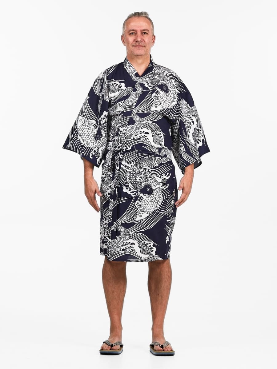 Happi Kimono Da Uomo In Carpa Koi - Taglia unica