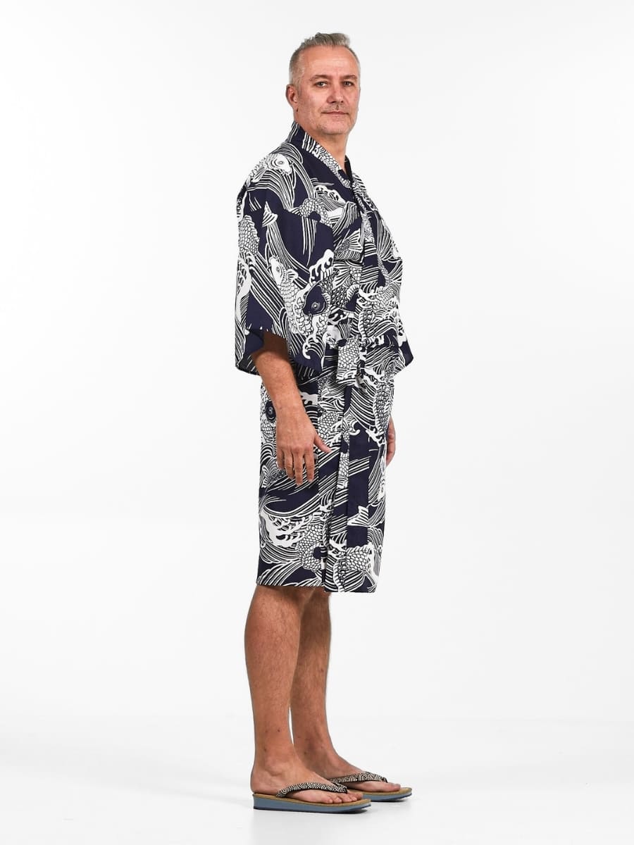 Happi Kimono Da Uomo In Carpa Koi - Taglia unica