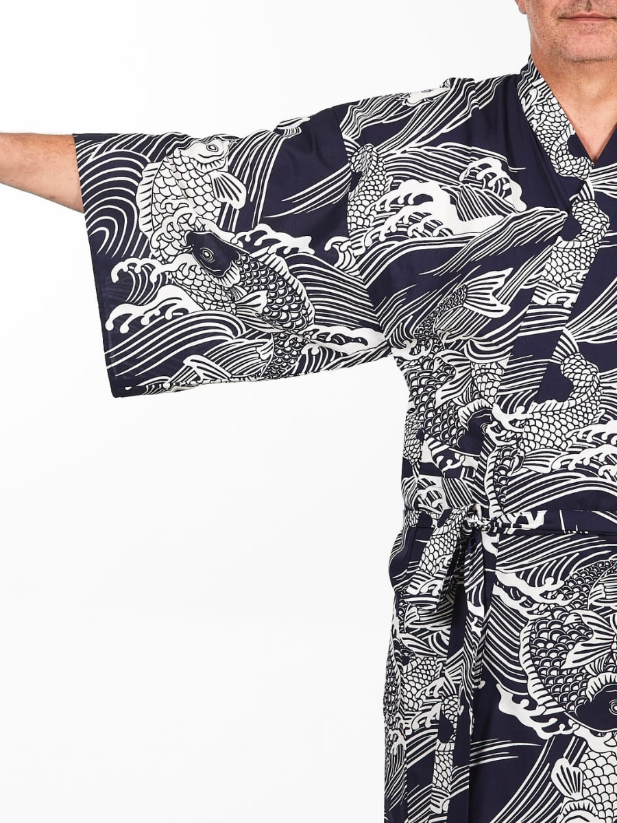 Happi Kimono Da Uomo In Carpa Koi - Taglia unica