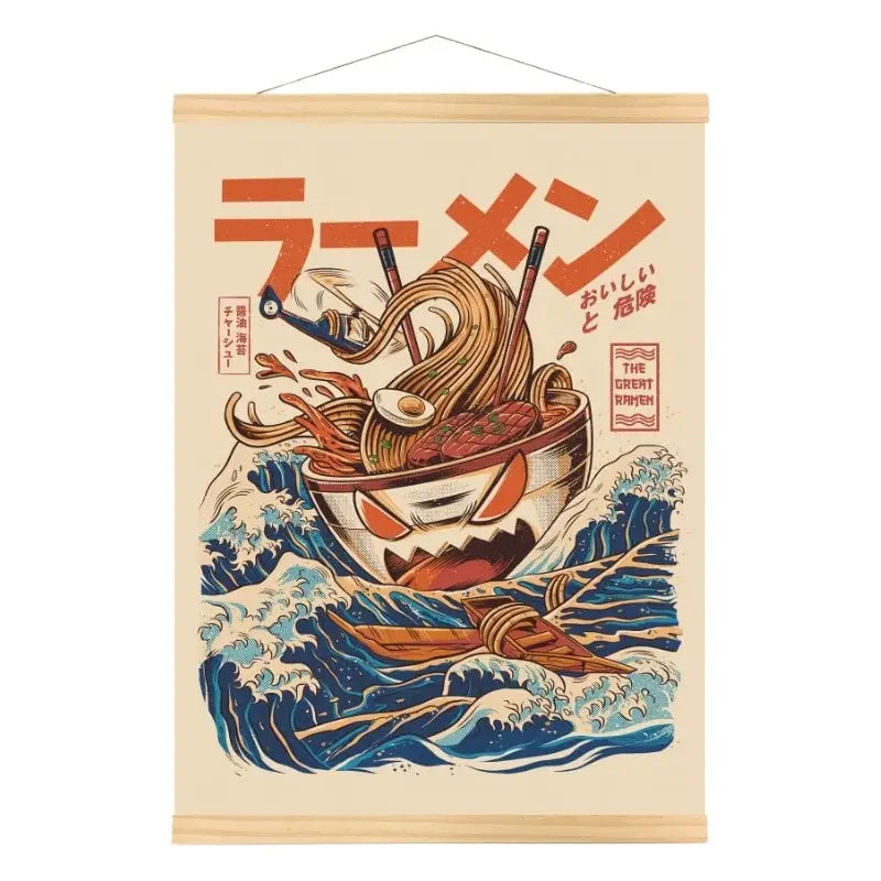 Il grande ramen di Kanagawa Poster giapponese - A3