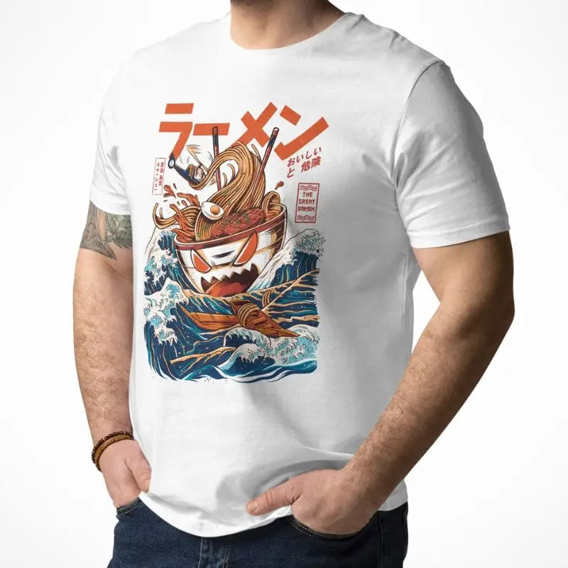 Il grande ramen di Kanagawa T-shirt giapponese