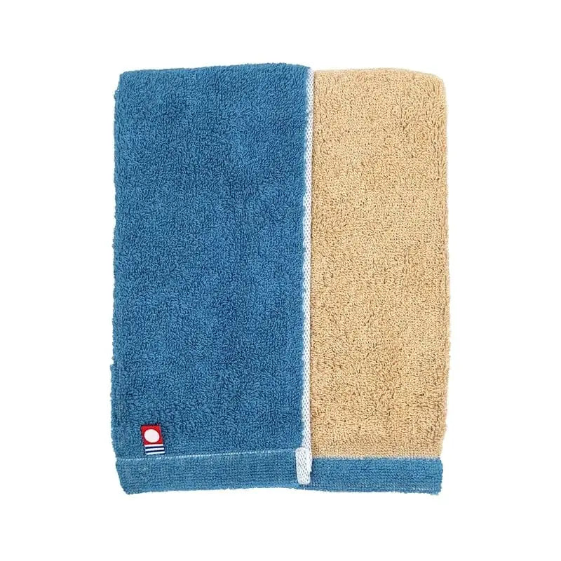 Imabari Asciugamano viso bicolore blu