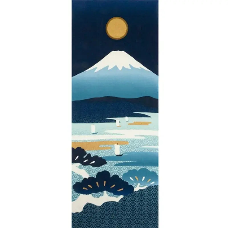 Indaco Fuji Tenugui giapponese