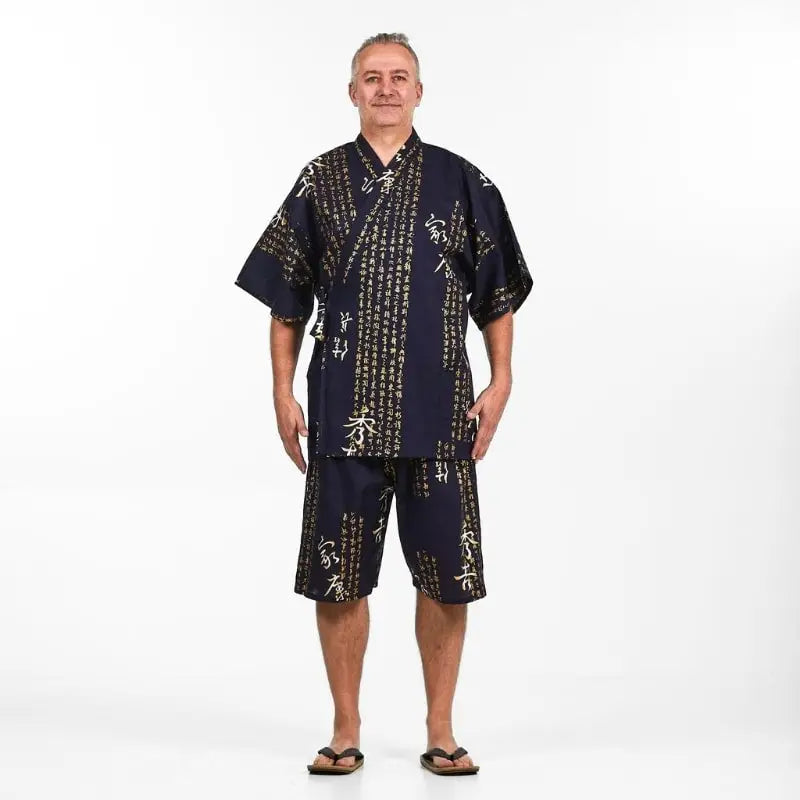 Kanji Jinbei giapponese da uomo - S