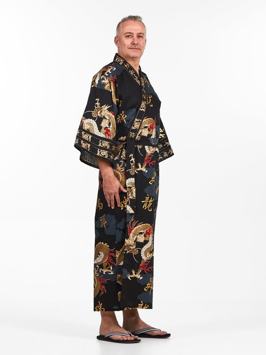Kimono Con Drago Giapponese Da Uomo - Taglia unica