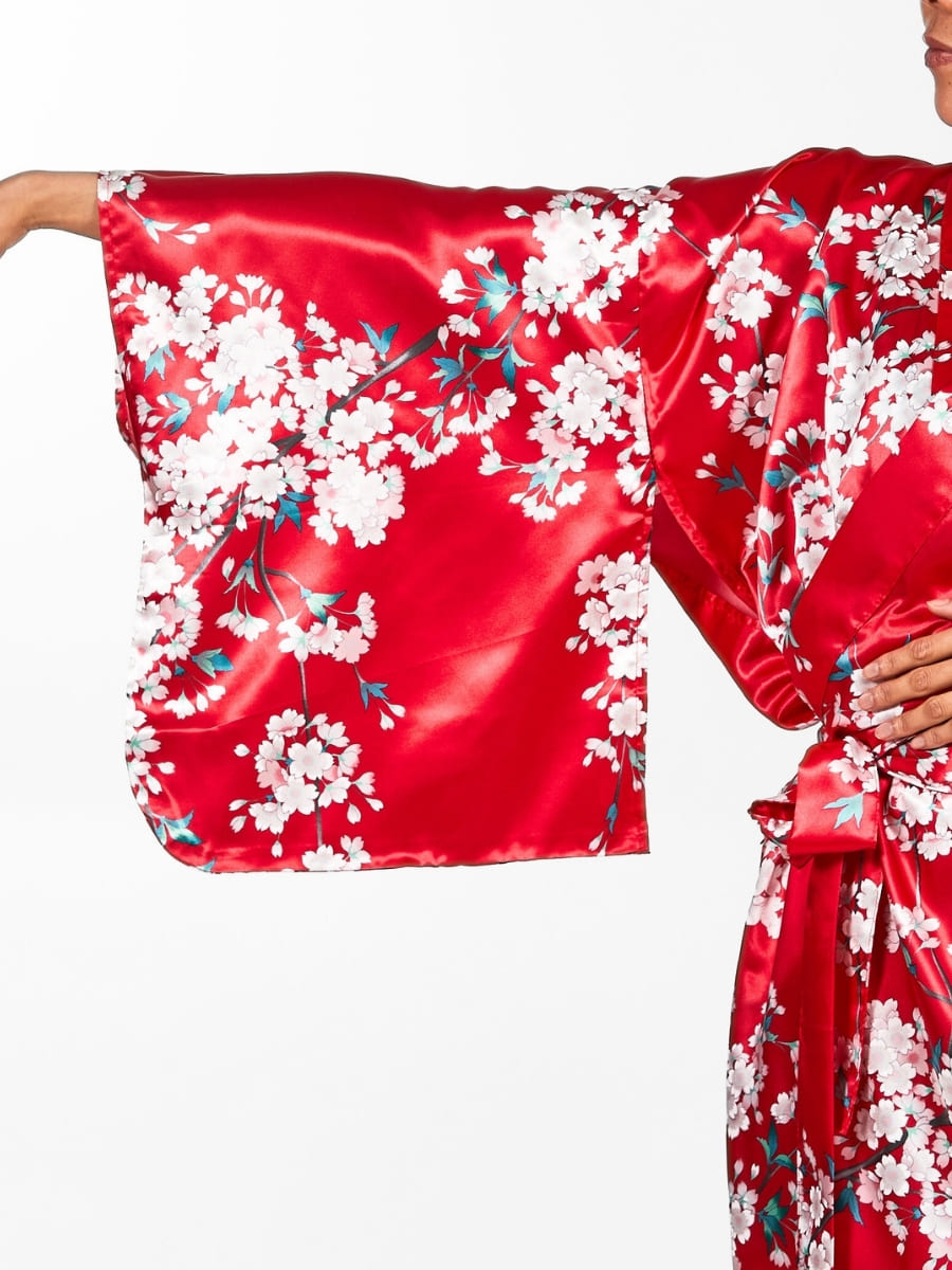 Kimono Da Donna Giapponese Con Fiori Di Ciliegio - Taglia unica