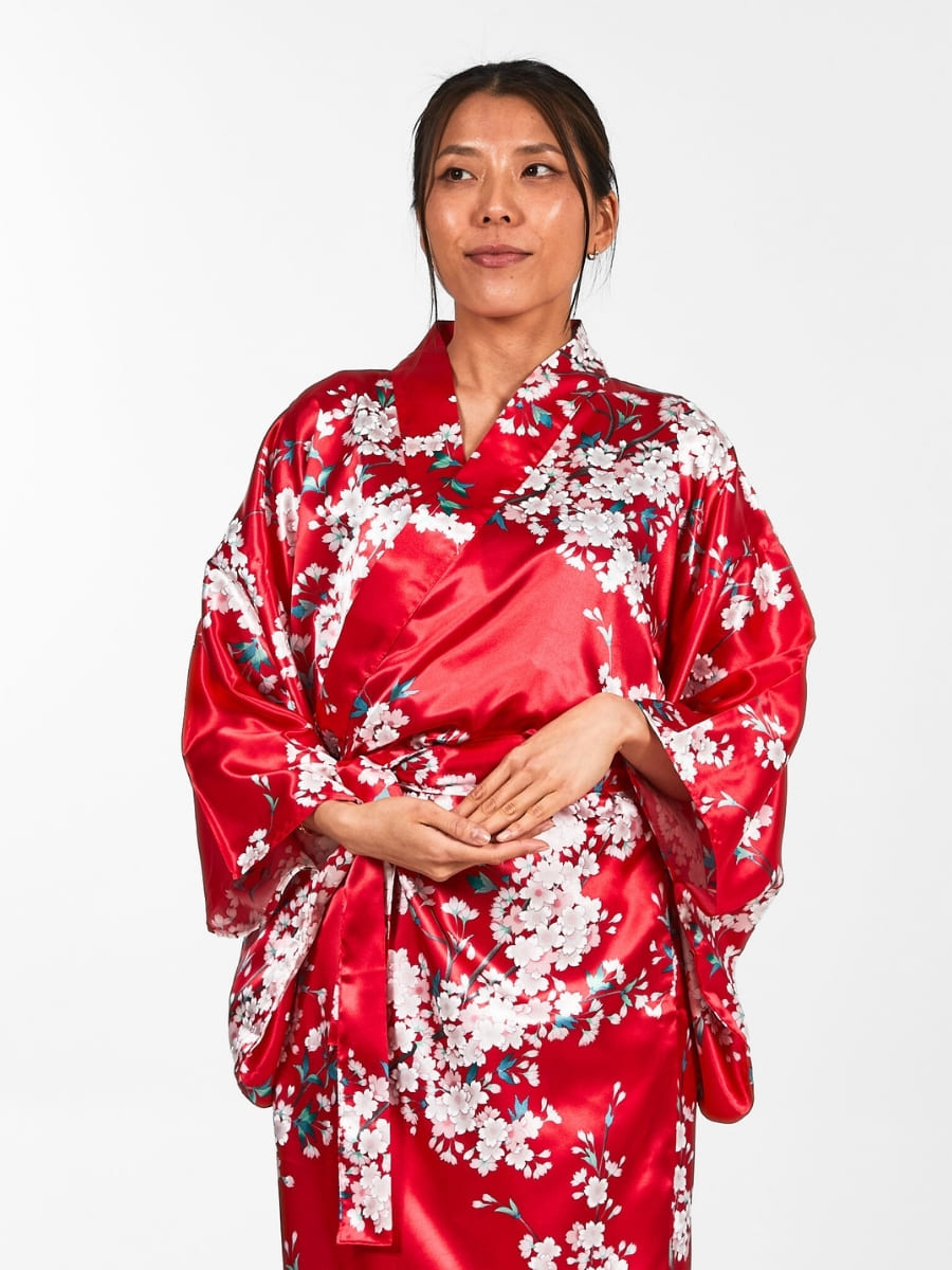 Kimono Da Donna Giapponese Con Fiori Di Ciliegio - Taglia unica