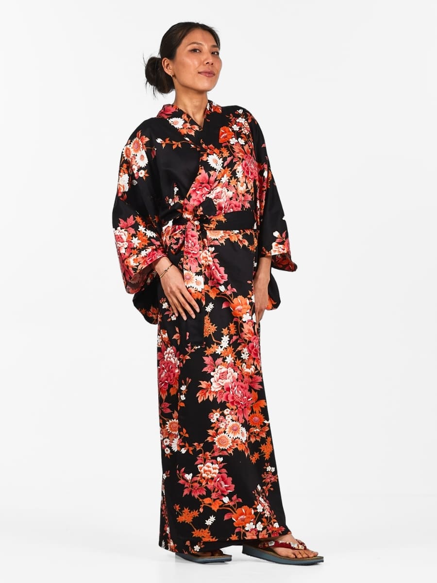 Kimono Da Donna Giapponese Sakura To Botan - Taglia unica