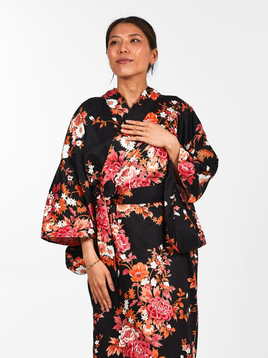 Kimono Da Donna Giapponese Sakura To Botan - Taglia unica