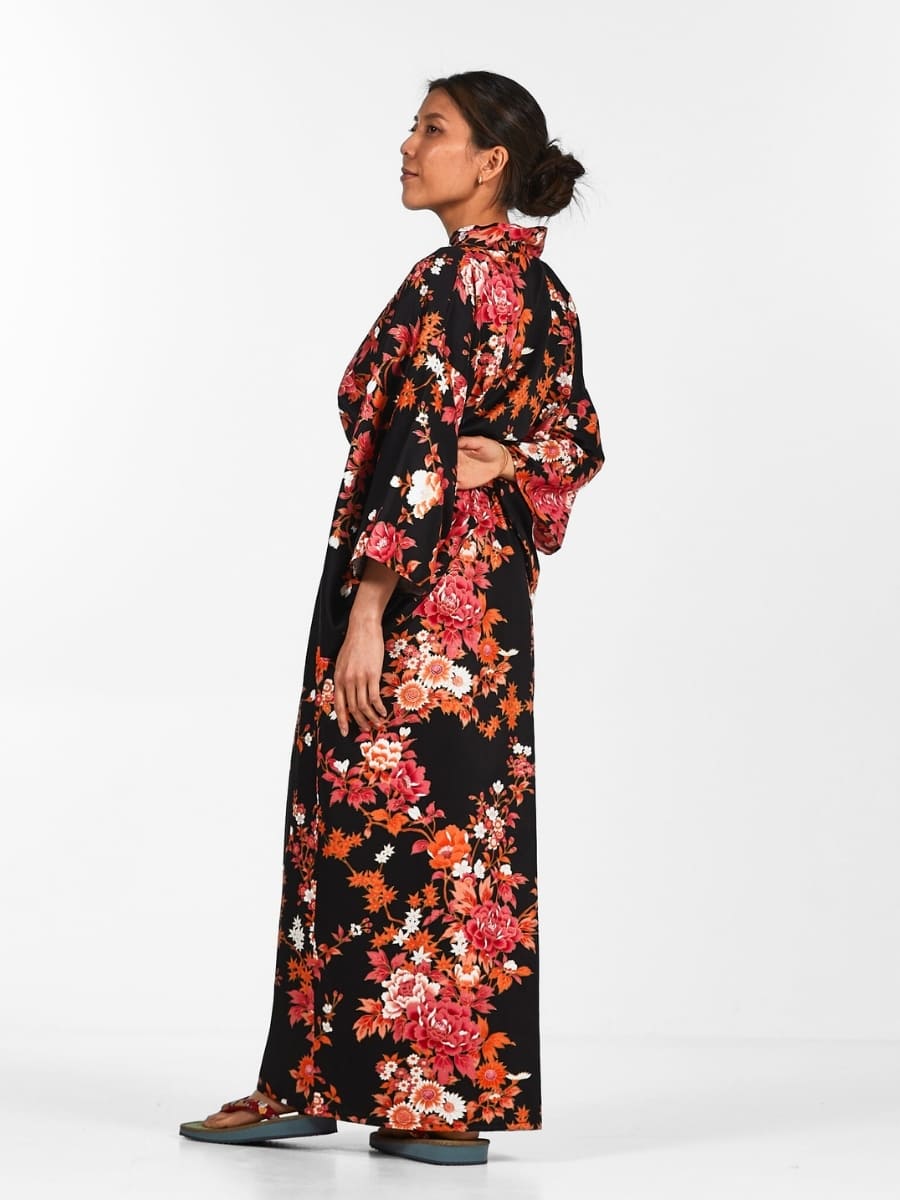 Kimono Da Notte Donna Floreale 100% Cotone – Leggero E Con Scollo A V