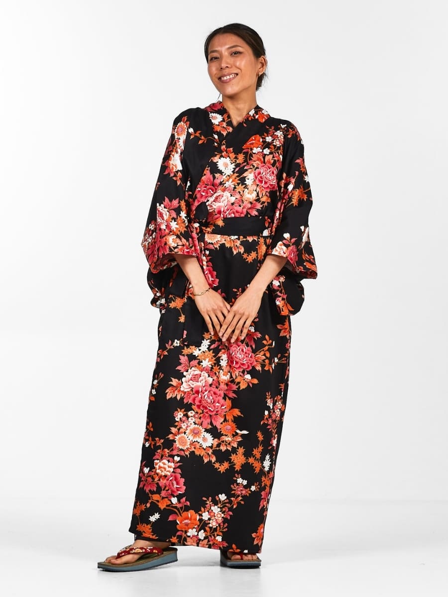 Kimono Da Donna Giapponese Sakura To Botan - Taglia unica