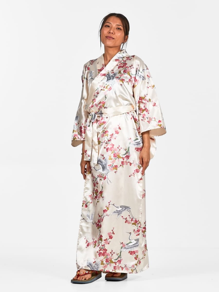 Kimono Da Donna Giapponese Ume Tu Tsuru - Taglia unica