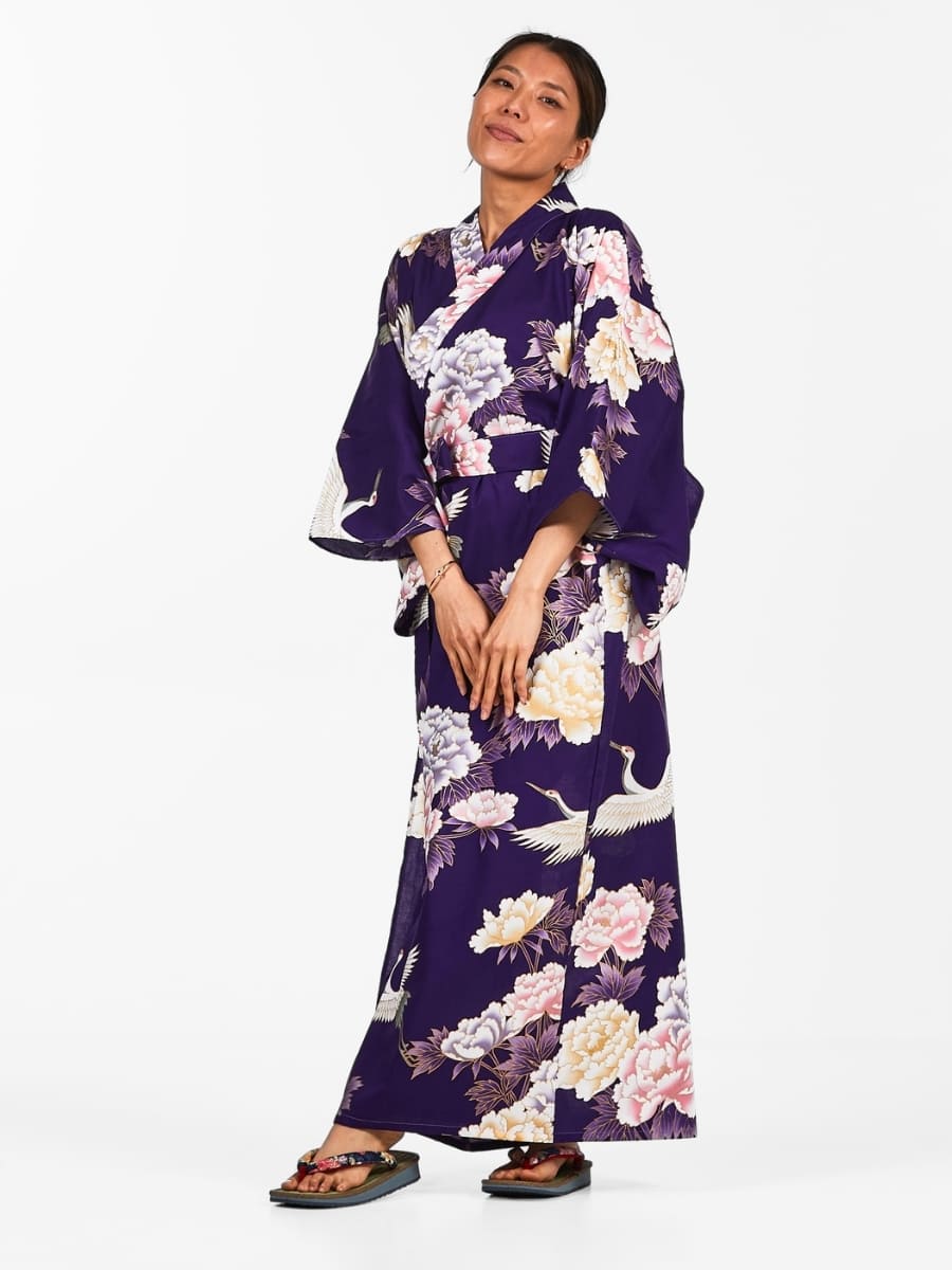 Kimono Giapponese Da Donna Botan to Tsuru - Taglia unica