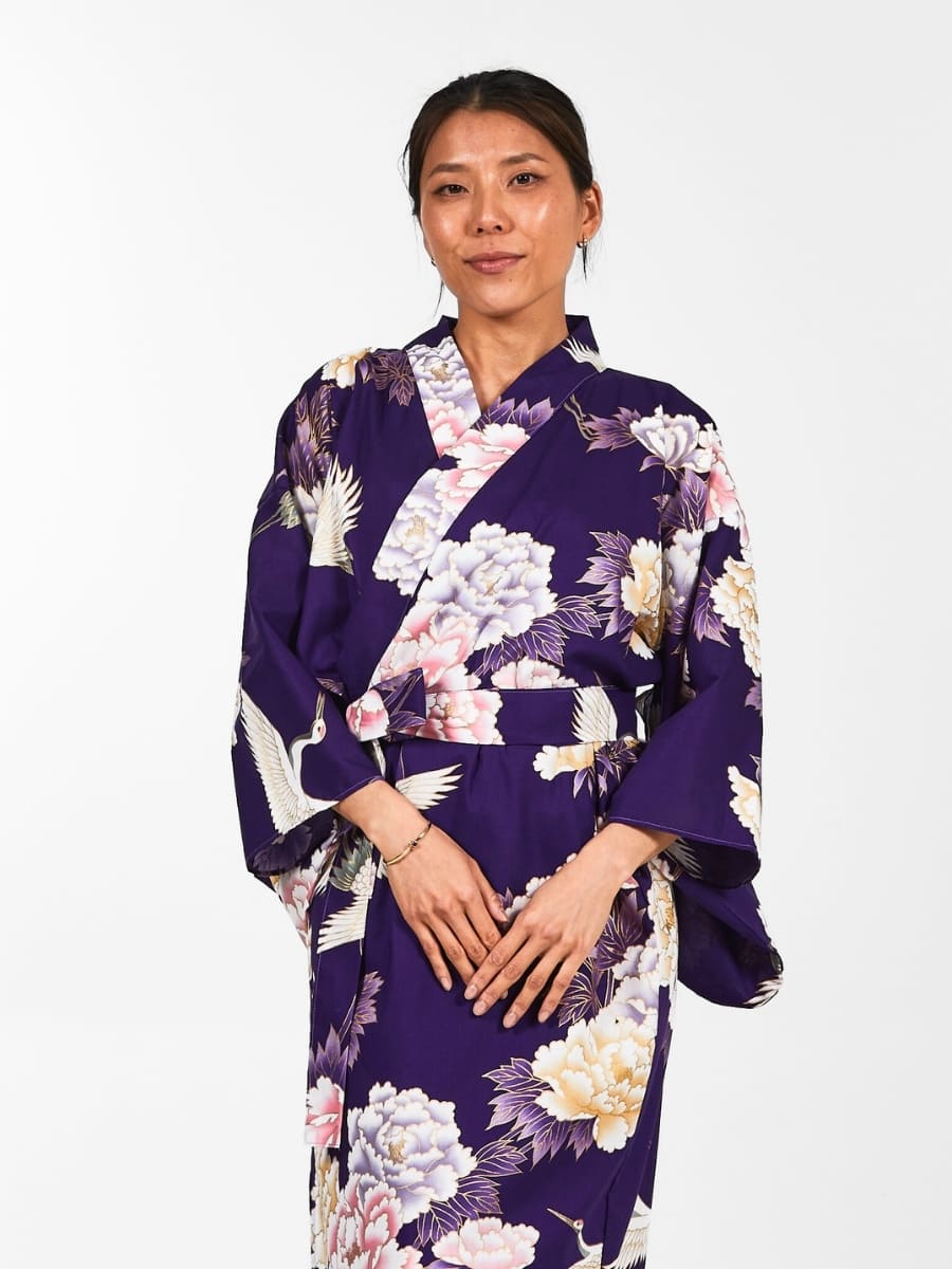 Kimono Giapponese Da Donna Botan to Tsuru - Taglia unica