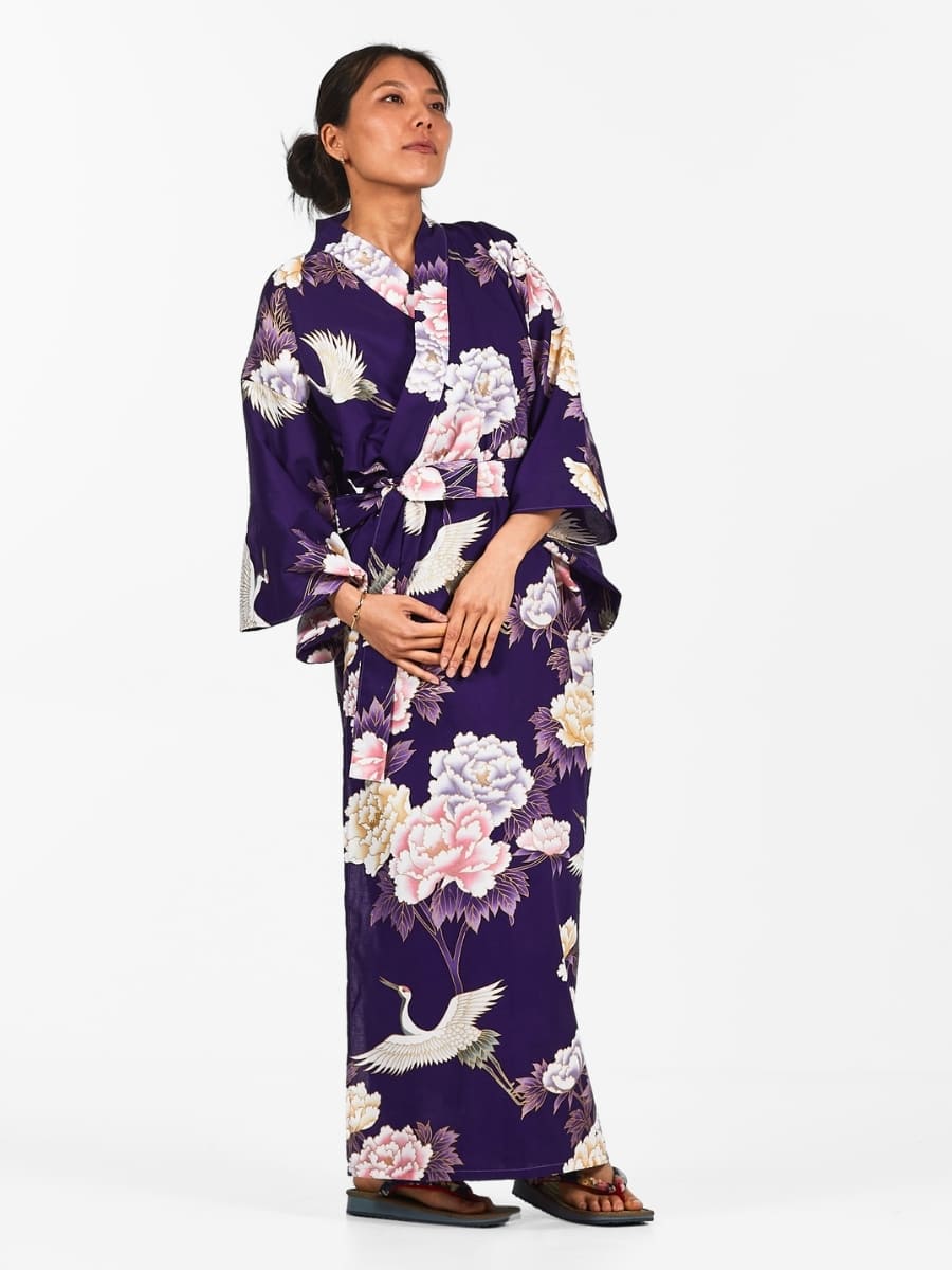 Kimono Giapponese Da Donna Botan to Tsuru - Taglia unica